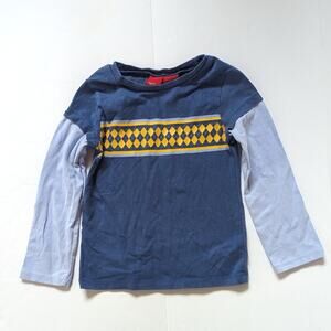 Vtg Y2K Mossimo Boys Blue Argyle Long Sleeve Sz 4T